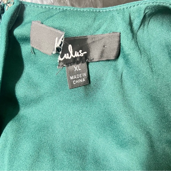 New Lulus Celebrating Romance Emerald Green Long Sleeve Wide Leg Jumpsuit - Picture 8 of 9